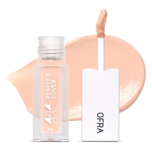 Ofra Perfect Cover Concealer - Light Nude - Natural Finish Liquid Concealer - Long-Lasting Formula - Face Makeup and Under Eye Color Corrector for Dark Circles - 5 ml