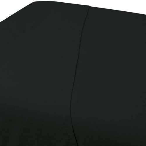 ForPro Professional Collection Premium Flannel Flat Sheet for Massage Tables, Ultra-Light, Stain and Wrinkle-Resistant, 63" W x 100" L, Black