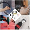 Flexible Drill Bit Extension Set, Hex Shank 105°Right Angle Drill Bit Attachment, 3pcs Drill Bit Holder Extension, 1/4 3/8 1/2" Universal Socket Adapter, Screwdriver Bit Kit