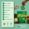 Gruns Adult Sugar-Free Super Greens Gummies, Superfood Gummy Bears with Spirulina, Chlorella, Fiber & Prebiotics for Digestive Health, Adaptogens Supplement with 20 Vitamins & Minerals - 28 Day Supply