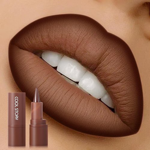 AMY'S DIARY Mocha Matte Crayon Lipstick Lip Makeup, Precision Tip Matte Lip Crayon, Longwear Up To 24Hrs, Lead The Way,Smudge Waterproof for Women Smudge Waterproof for Women (5#, 1 pc)