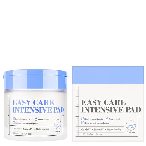 PONGDANG Easy Care Intensive Pad 70 sheets | Facial Toner Pads for Exfoliating Dead Skins & Soothing & Deep Hydration | Dual-sided Vegan Sheets | No Irritation