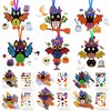 HOWAF Bat Craft Kit Stickers 24 Pack Halloween Crafts Sticker Kits for Kids Make Your Own Bat Ornament, DIY Bat Trick or Treat Projects for Halloween Holiday School Classroom Activities