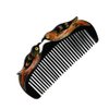 SUPVOX Natural Ox Horn Hair Comb Anti Static Massage Comb Wide Tooth Hair Brush Comb for Salon Hairdressing Styling (Black)