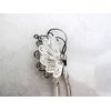 Generic Antique style silver or gold filigree butterfly hair stick pick pin with crystal (Primary color: Gold), 1 Count (Pack of 1)