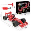 BESTYMXY Building Kit Car Model, 1:20 Scale Race Car Metal Model STEM Project Building, Erector Set STEM Projects Toys for Boys 8-12, Red Vehicle DIY Assembly Metal Model