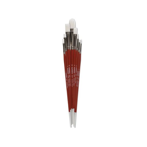 Creative Mark Pro White Soft White Filament Hair Acrylic Brushes & Sets - Professional Paint Brushes for Acrylics, Gouache, Oils, & More! - [Set - Set of 8]