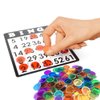 Dacefloy Magnetic Bingo Set -100 PCS Multicolour Metal Ringed Chips/Plastic Poker Tokens/Markers/Math Counting/Science Exploration/STEM Kit/Family Game Nights