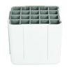 Deflecto Interlocking Marker Organizer, Desk and Craft Organizer, Stores up to 20 Markers, White, 4 1/4"W x 4"H x 4 3/8"D (29123CR)