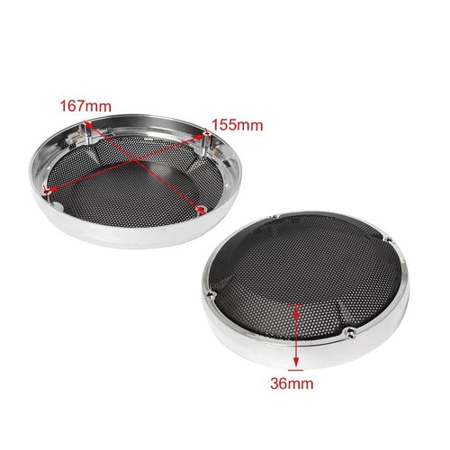 VPZMT 6.5" Saddlebag Lid Speaker Grill Cover Screws Fits for Harley Davidson Touring Road King Road Glide Street Glide Electra Glide Ultra Limited 1983-2023 (Black)