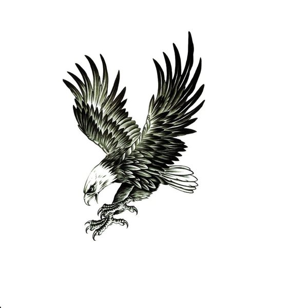 Temporary Tattoos Stickers Fake Body Arm Chest Shoulder Tattoos for Men or Women (Eagle)