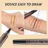 Magical Precise Waterproof Brow Pen,4 Tip Microblade Eyebrow Pen,Eye Brow Contouring Pen Pencil,Eyebrows Gel Makeup,Creates Natural Looking Brows Effortlessly(5 colors)