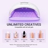 Melodysusie UV Nail Lamp, Plus30T UV Light for Gel Nails True 54W Professional Led Nail Dryer with 3 Timer, Smart Sensor, LCD Display, Detachable Tray Fast Curing Nail Art Tools Manicure Accessories