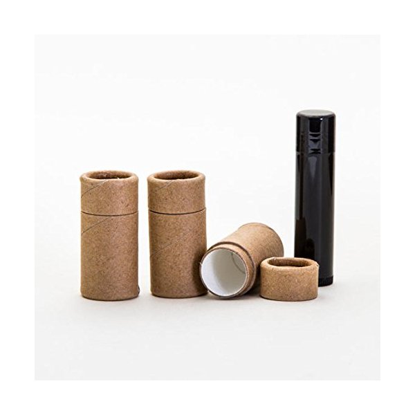 1/4 OZ Kraft Paperboard Lip Balm/Salve/Cosmetic/Lotion Tubes x12