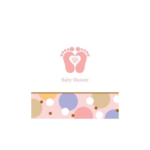 Creative Converting Tiny Toes Pink Beverage Napkins (18ct)