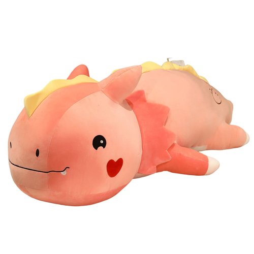 Axolotl Plush Toys for Ages 3 4 5 6 7 8+ Year Cute Axolot Stuffed Animal Dinosaur Plush Throw Pillow,Soft Plushie Dino, Plush Toys Set, Christmas Birthday Gifts for Baby, Toddler, Kids (Pink,31 inch)