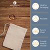 Celestial Gifts Muslin Bags - Drawstring Bags Small 100pcs - 3x5, Reusable Tea Bags, Jewelry Gift, Spice and Cotton Gift Sachet Bags - 100% Cotton - Made in USA - (Natural Hem & Drawstring)