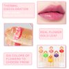 BINGBRUSH Crystal Flower Jelly Color Changing Lipstick,Long Lasting Lip Care Moisturizer Lip Balm Magic Color Change Lip Gloss Lip Tint Stain Matte Makeup Lipstick (06#Purple flower)