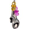 Mandarin Bird Toys 1020 Paci Spoon Beater by M&M Handcrafted Pleasantly Noisy Hanging Bird Toy, Shiny Stainless Steel Spoons, Beautiful Acrylic Pacifiers, Perfect for Small Pets Budgie Finch Canary