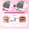 Cluster Lashes D Curl Lash Clusters 280 Pcs Lash Extension Clusters Individual Lashes Soft DIY Eyelash Extensions Mixed Tray Eyelash Clusters Natural Look (40D+50D-0.07D, 8-16mm)