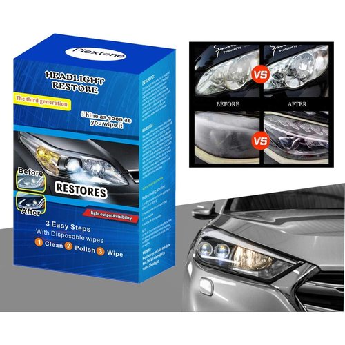 Plextone Headlight Restoration Kit Easy to Restore Dull Faded and Discoloured Headlights and Taillight