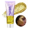 Go Ho Gold Face Body Glitter,Mardi Gras Glitter Makeup Gold Face Paint,Holographic Chunky Sequins Glitters for Eye Lip Hair Nails,Festival Glitter Rave Accessories,02 Gold Glitter
