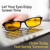 Prospek Blue Light Computer Glasses, ELITE for Women and Men, Anti Glare Amber Lens, 99% Blue Light Blockers High Optical Quality Lenses (No Magnification)