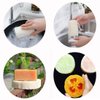 pisdoplop 4" Natural Loofah Exfoliating Body Sponge Scrubber for Skin Care in Bath Spa Shower Pack of 4