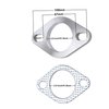 Rwraps Stainless Steel Exhaust Flange 2 Bolt 2 Inch Bolt Exhaust Flange & Gasket Connection Kit 2 Inch/51.8mm