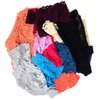 Sexy Basics Women's 10 Pack Lace Hipster Panties | Ultra Soft & Stretchy Hallowed Out Lace Seamless Panties (10 Pack - Assorted Grab Bag Solid Colors, Medium)