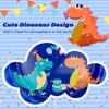 MIG4U 120PCS Dinosaur Plates for Birthday Party Decorations, 24 Dinosaur Paper Plates and Napkins Sets with Cups & Straws for Boy and Girl, Dino Kids Party Supplies Blue