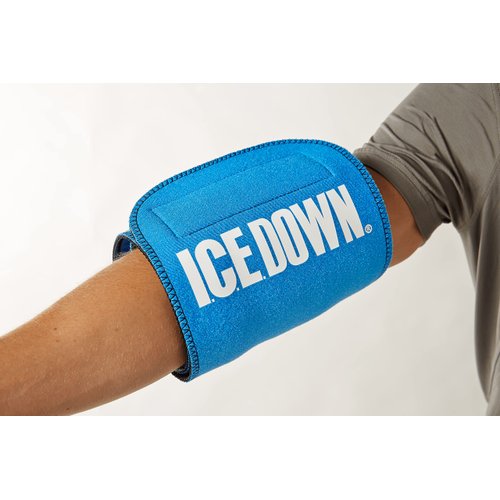 ICE Down Small Neoprene Ice Pack Wrap with Gel Cold Pack, Cold Compression Therapy for Foot, Ankle, and Elbow, 23 Inches x 7 Inches