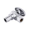 10 PCS EFIELD Stop Angle Valve Pex-A Inlet, 1/4 Turn,3/8" OD Compression X 1/2" Pex-A Expansion, Chrome Plated Brass