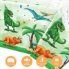 WERNNSAI Dinosaur Party Tablecloth - 2 PCS Dinosaur Party Decorations for Kids Party Supplies Plastic Waterproof Tablecloth Disposable Table Cover for Boys Kids Dinosaur Birthday Party 54 ”×108 “