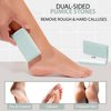 ZMOI Glass Pumice Stone Callus Remover for Feet, Elbows, Hands, and Knees, Spain Made - 2 in 1 Pedicure Exfoliator and Scrubber for Rough, Hard Skin (Teal Color)