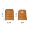 4 Pieces Leather Thimble Sewing Thimble Finger Protector Coin Thimble Pads for Hand Sewing Quilting Knitting Pin Needles Craft DIY Tools, 2 Sizes