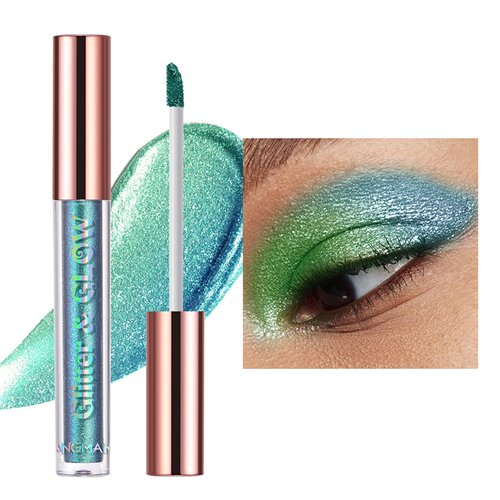 Quxunzzz Galaxy Liquid Glitter Eyeshadow,Liquid Glitter Eyeliner Metallic Glitter Shimmer Eye Looks Waterproof Long Lasting Quick-Drying Sparkling Eye Shadow euphoria makeup 08#
