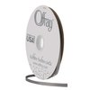 Offray 1/4" Wide Double Face Satin Ribbon, 100 Yards, Pewter Gray