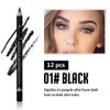 12Pcs brow pencil, wooden hard-core eyebrow pencils, eyebrow pencil Black, eyebrow and eyeliner pencils, waterproof and sweat-proof, beginner makeup eyebrow pencil, Black eyeliner pencils