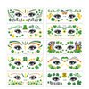 NALoRa St. Patrick's Day Temporary Tattoos, 10 Set Shamrock Face Tattoo Stickers Irish Saint Patrick's Day Stickers Party Supplies Decoration Green Clover Tattoos for St. Patrick's Day Parade
