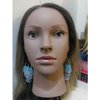 Hedume Afro American Mannequin Head with Clamp, Bald Manikin head, Mannequin Head for Wigs, Hat, Glasses Display