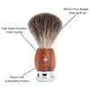 MÜHLE VIVO Plum Wood Pure Badger Shaving Brush - Luxury Shave Brush for Men, Rich Lather