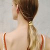 Aswewamt 3 Pcs Gold French Hair Clips, 1Inch Metal High Ponytail Hair Buckles Decorative Barrettes Strong Hold Hair Clips Accessories for Women