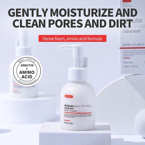 DEleventh Korean Brand α-Arbutin Amino Acid Facial Cleanser 100g / Moisturizing & Gentle Cleansing, Controls Oil, Removes Acne, Anti-Oxidant Formula, Accelerates Cell Metabolism, Hydrate, Purify