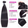 Human Hair Bundles 16 18 20 Inch Straight Bundles Human Hair 10A 100% Unprocessed Virgin Brazilian Hair 3 Bundles Weave Bundles Human Hair Extensions Natural Color (16 18 20 Inch, Straight Hair)