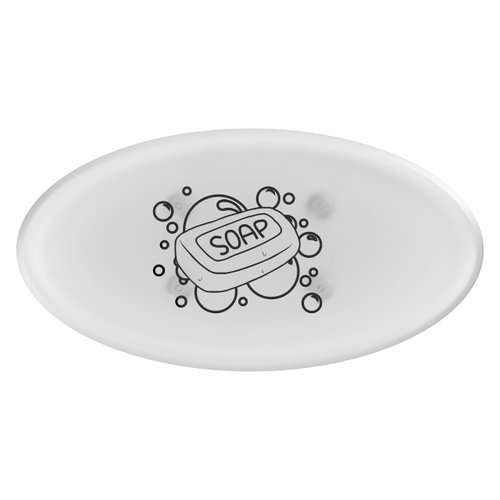 Clear-Ad - Clear Acrylic Soap Tray - Soap Bar Holder for Bathroom Sink, Shower, and Kitchen Sink - Set of 2