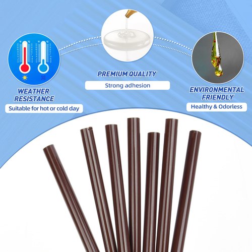 NEITSI 12Pcs Keratin Glue Sticks for Hair Extensions,Professional Hot Melt Glue Stick,Hair Adhesive Keratin Gun Bond Glue Stick for DIY Project (Brown)
