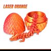 Generic 3D Printed Dragon in Egg, Full Articulated Dragon Crystal Dragon with Dragon Egg, Home Office Decor Executive Desk Toys, Adults Fidget Toys for Autism/ADHD, 12 Inches (Laser Orange)