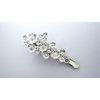 Small silver gold metal daisy flower alligator hair clip for fine thin hair (Primary color: Gold)