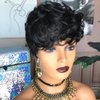 HOTKIS Short Curly Pixie Cut Wig Human Hair for Black Women Short Human Hair Pixie Cut Glueless Wig Short Wigs Natural Curly